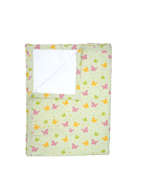 FIRSTIN Poplin Dohar (Mattress Protector/Receiving Sheet) - Aloe Wash Butterfly