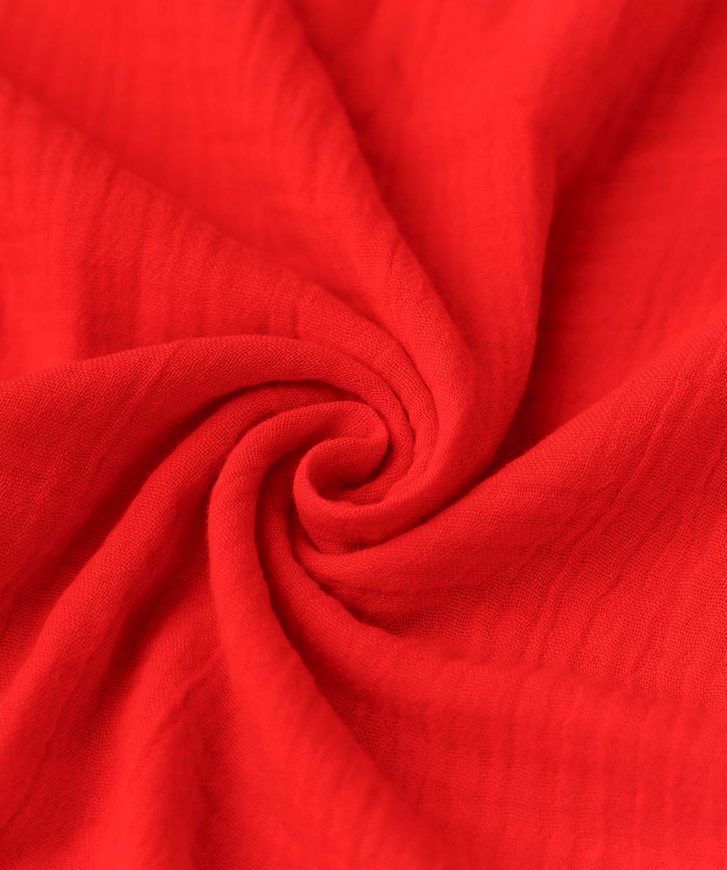 Muslin Bubble Crinkle Hooded Blanket - Carmine (Kitty)