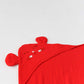 Muslin Bubble Crinkle Hooded Blanket - Carmine (Kitty)
