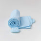 Muslin Bubble Crinkle Hooded Blanket - Aqua (Kitty)