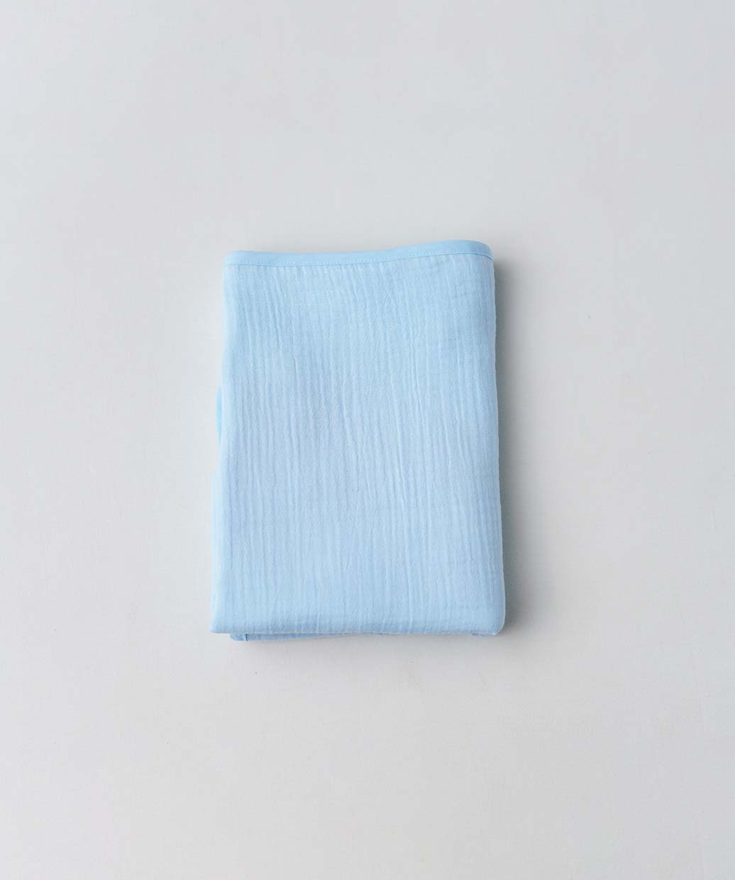Muslin Bubble Crinkle Hooded Blanket - Aqua (Puppy)