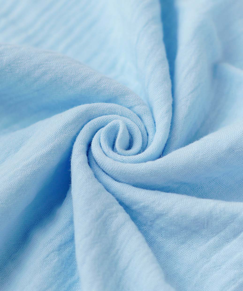 Muslin Bubble Crinkle Hooded Blanket - Aqua (Puppy)