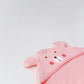 Muslin Bubble Crinkle Hooded Blanket - Flamingo Pink (Puppy)