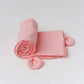 Muslin Bubble Crinkle Hooded Blanket - Flamingo Pink (Puppy)