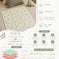 Poplin Cotton Dohar (Premium Bed Protector) - Lime Cream Bloom