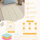 Poplin Cotton  Dohar (Premium Bed Protector) - Lt. Yellow Contours