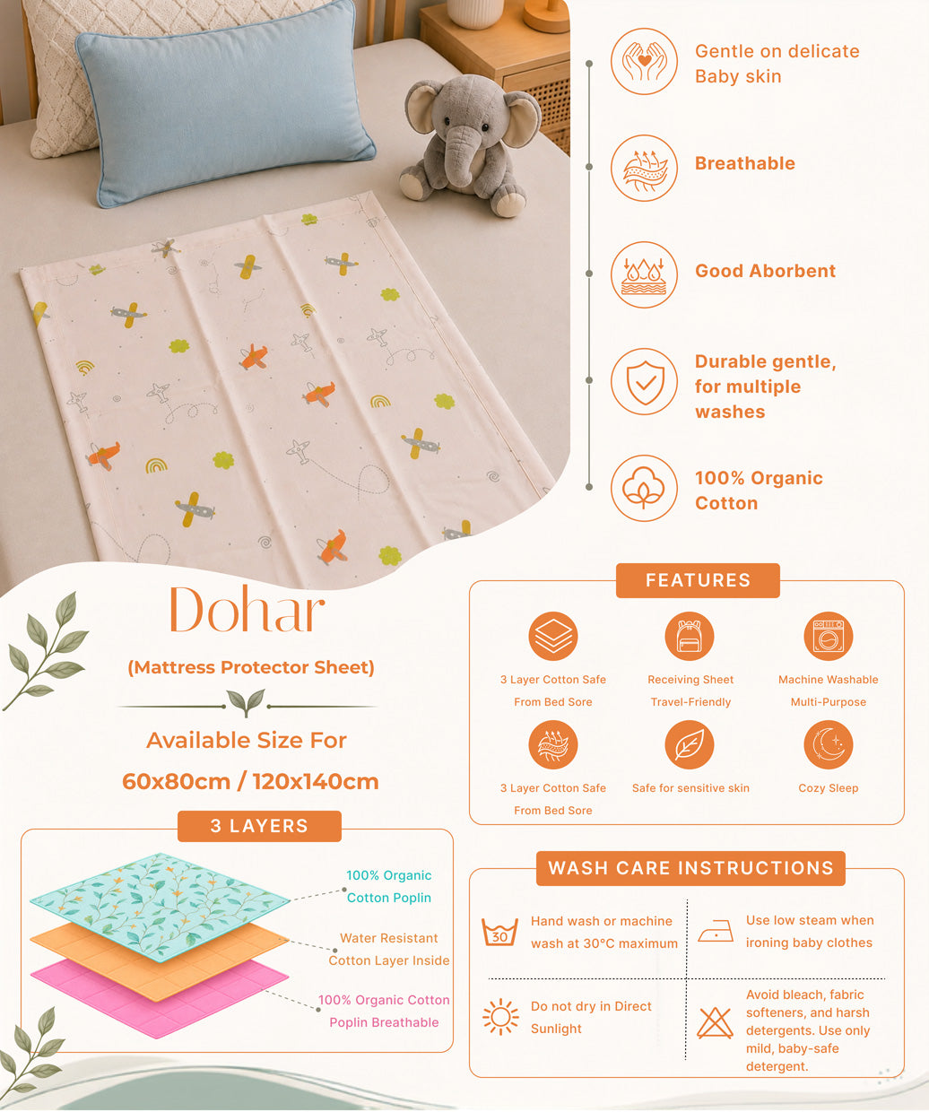 Poplin Cotton  Dohar (Premium Bed Protector) - Salsa Rose Airjet