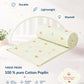Poplin Cotton Dohar (Premium Bed Protector) - Lime Cream Bloom