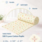 Poplin Cotton  Dohar (Premium Bed Protector) - Lt. Yellow Contours
