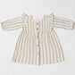 Y/D Muslin Crinkle Breezy Frock Full Sleeve - Candy Stripe