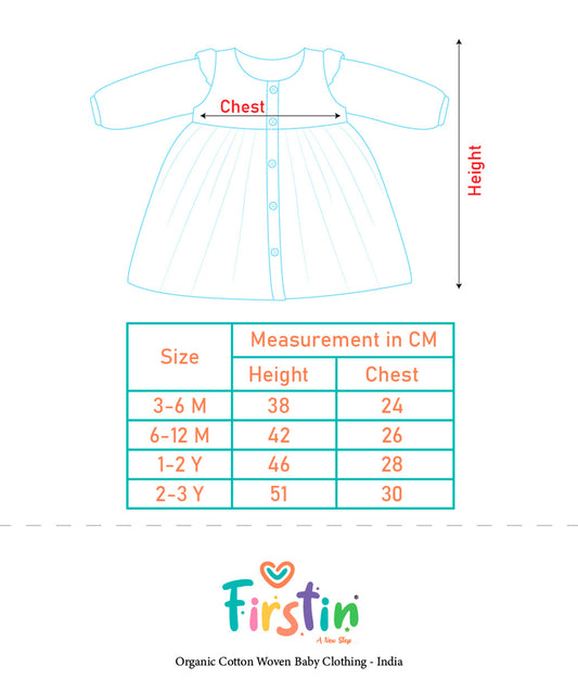 Y/D Muslin Crinkle Breezy Frock Full Sleeve - Balanced Stripe