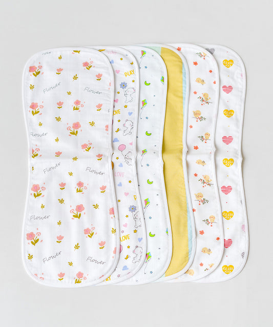 FIRSTIN Muslin Burp Cloth (Three Layers) Assorted (Any 3 prints) 3 Pcs Pack Combo  C