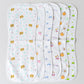 Muslin Burp Cloth (Three Layers) Assorted (Any 2 prints) 2 Pcs Pack Combo A