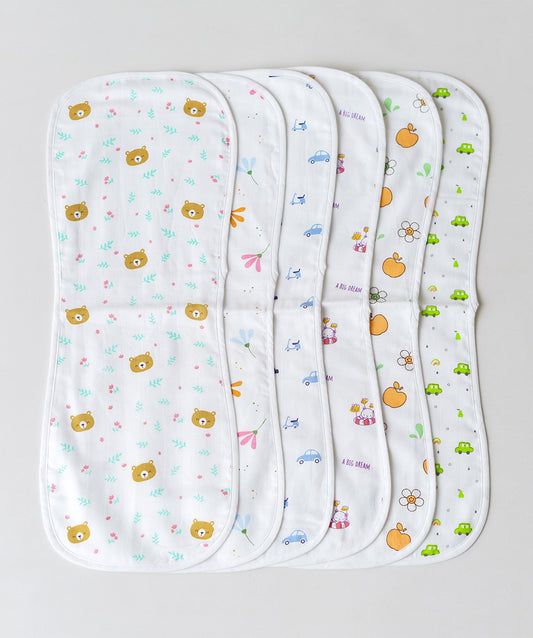 Muslin Burp Cloth (Three Layers) Assorted (Any 2 prints) 2 Pcs Pack Combo A