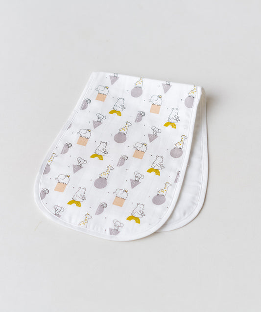 FIRSTIN Muslin Burp Cloth (Three Layers) Assorted (Any 3 prints) 3 Pcs Pack Combo B