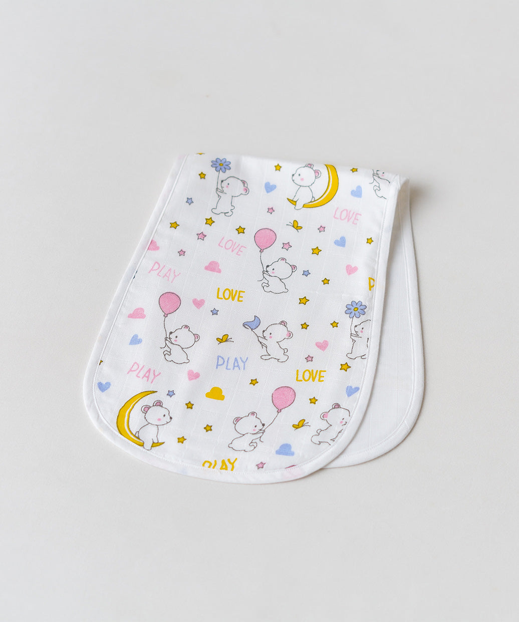 Muslin Burp Cloth (Three Layers) Assorted (Any 2 prints) 2 Pcs Pack Combo C