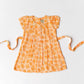 Muslin Cap Sleeve Frock - Apricot Sherbet Moss
