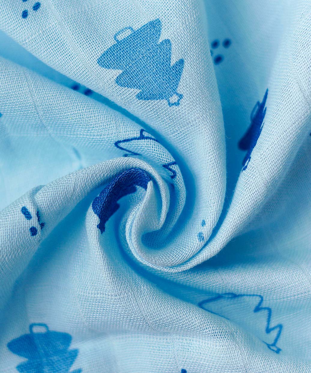 Muslin Cap Sleeve Frock - Blue Fir Tree