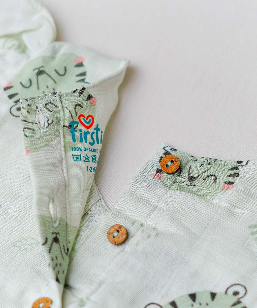 Muslin Cap Sleeve Frock - Frost Tiger Rainbow