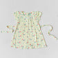 Muslin Cap Sleeve Frock - Lime Cream Anthurium