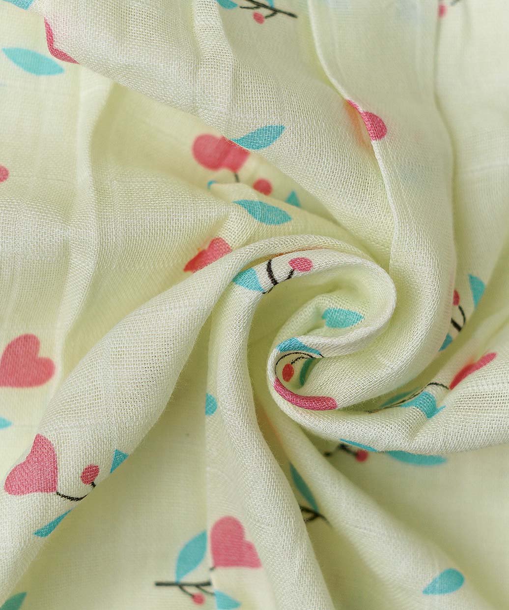 Muslin Cap Sleeve Frock - Lime Cream Anthurium