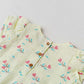 Muslin Cap Sleeve Frock - Lime Cream Anthurium