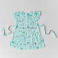 Muslin Cap Sleeve Frock - Mint Cliff