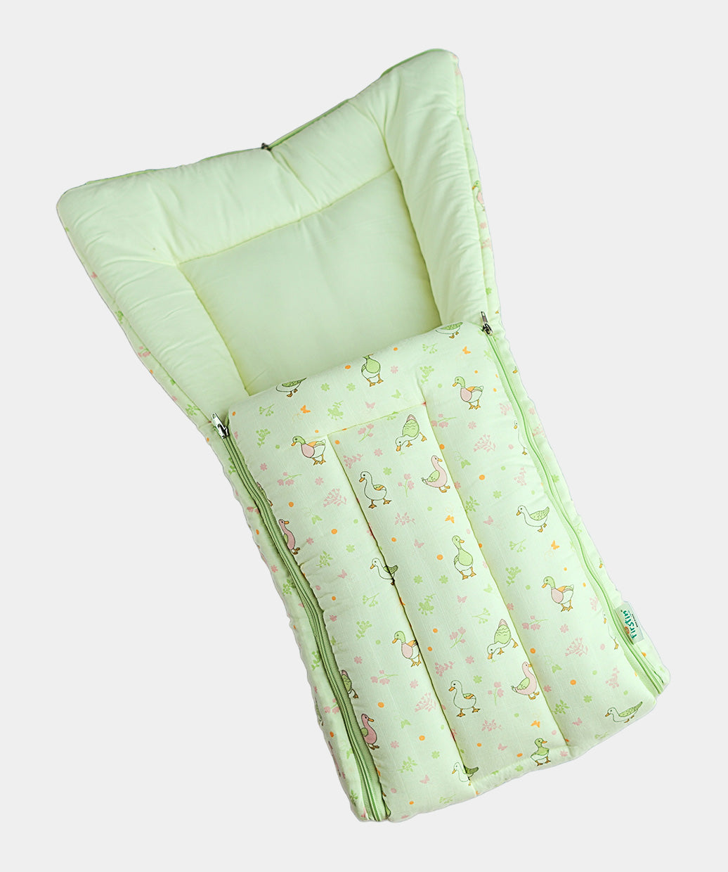 Lime Cream Runner Duck Muslin Baby Carrier Nest