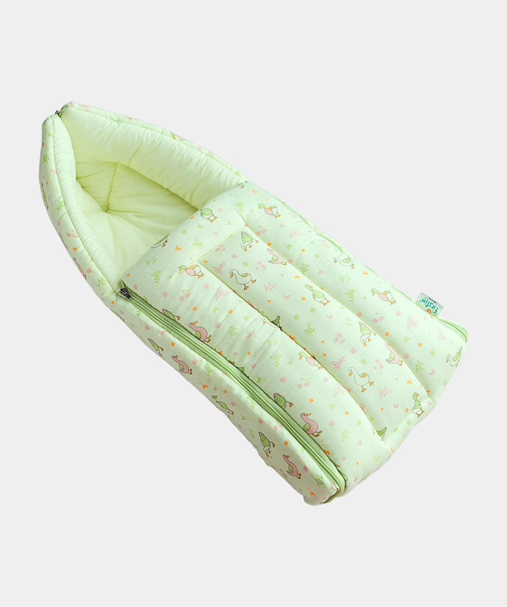 Lime Cream Runner Duck Muslin Baby Carrier Nest