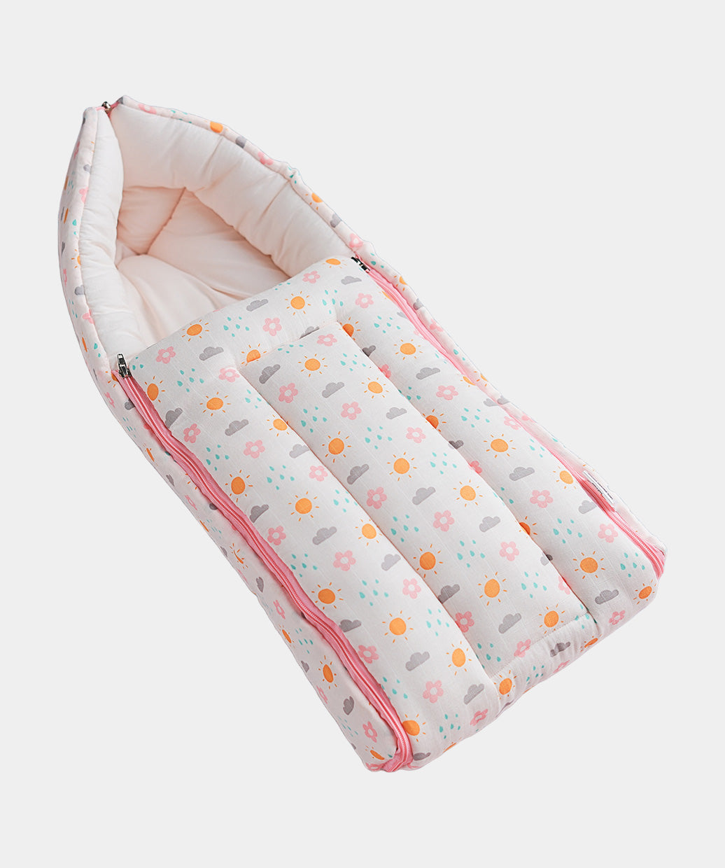 Salsa Rose-Daisy Cloud Muslin Baby Carrier Nest