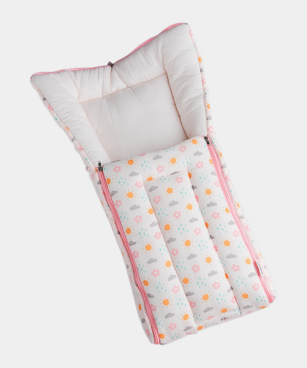 Salsa Rose-Daisy Cloud Muslin Baby Carrier Nest