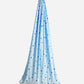 Blue Fir Tree Print Poplin Cradle / Thottil / Jhula With Matching Net