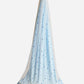 Blue Fir Tree Print Poplin Cradle / Thottil / Jhula With Matching Net