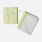 Lime Cream Runner Duck Print Poplin Cradle / Thottil / Jhula With Matching Net