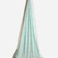Mint Cliff Print Poplin Cradle / Thottil / Jhula With Matching Net