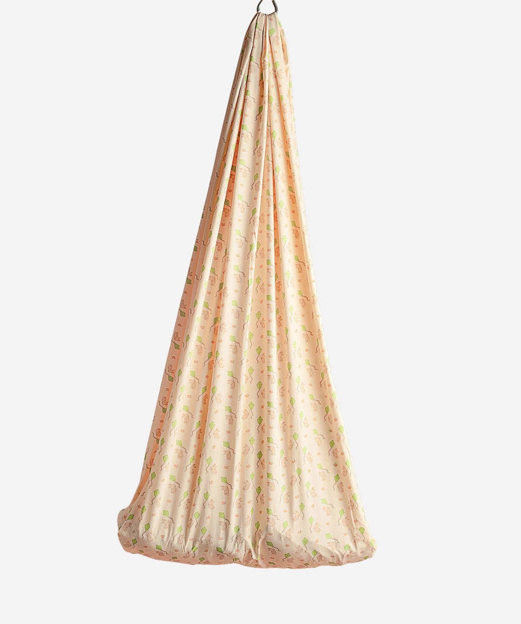 Vannilla Bunny kite Print Poplin Cradle / Thottil / Jhula With Matching Net