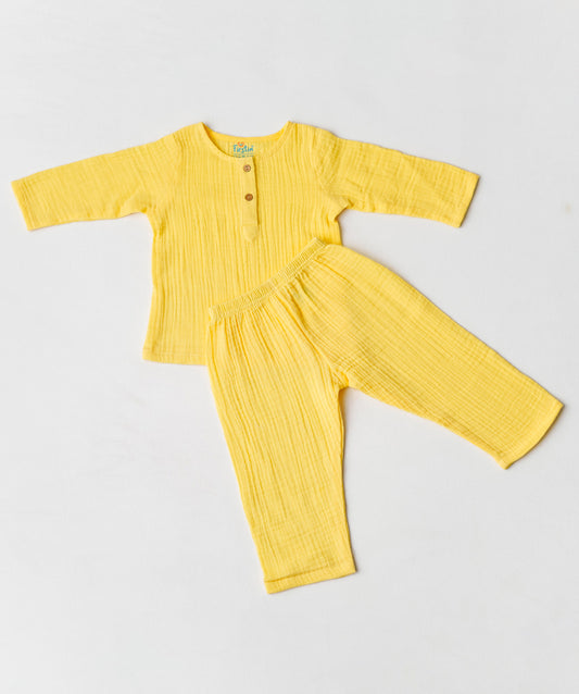 Muslin Bubble Crinkle Pyjamas Set - Crayola