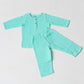 Muslin Bubble Crinkle Pyjamas Set - Marine