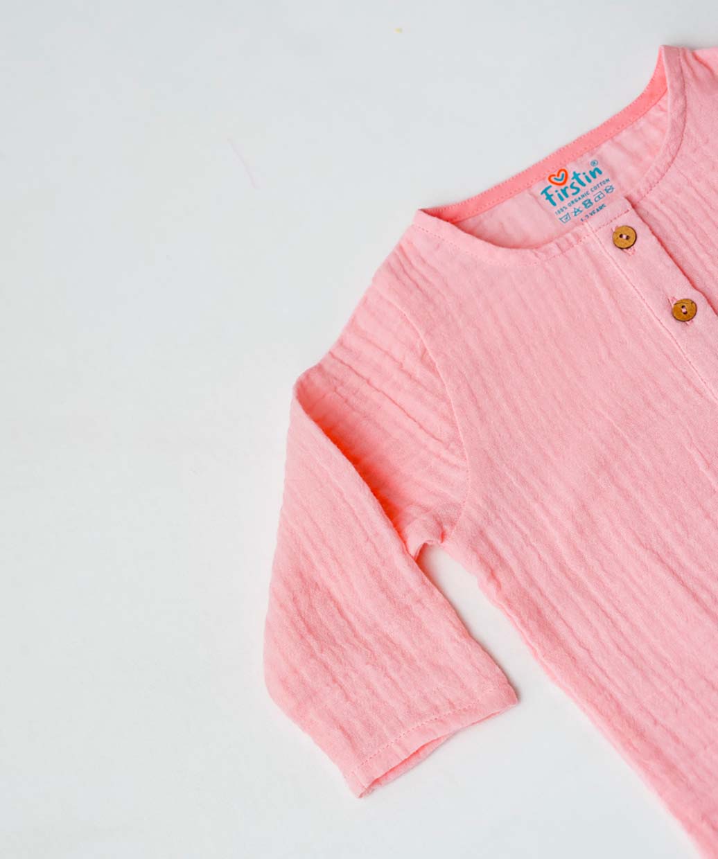 Muslin Bubble Crinkle Pyjamas Set - Flamingo Pink