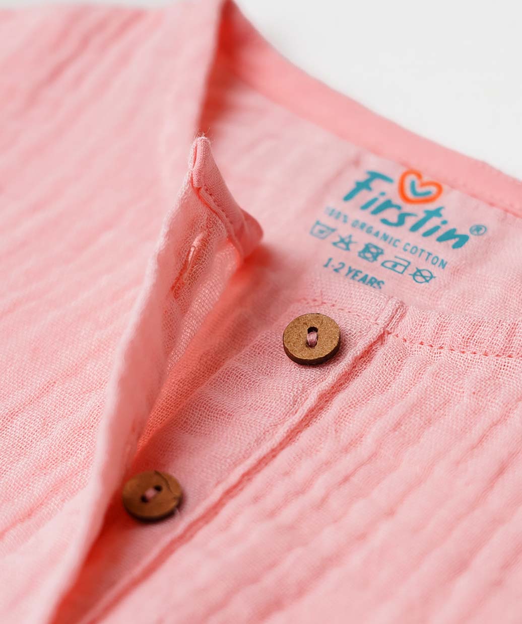 Muslin Bubble Crinkle Pyjamas Set - Flamingo Pink
