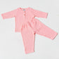 Muslin Bubble Crinkle Pyjamas Set - Flamingo Pink