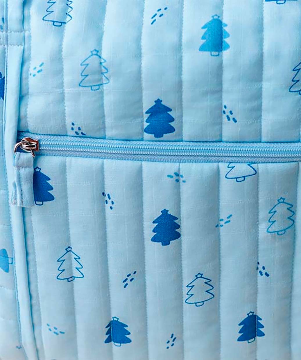 Muslin Diaper Bag - 40X28X14CM - Blue Fir Tree