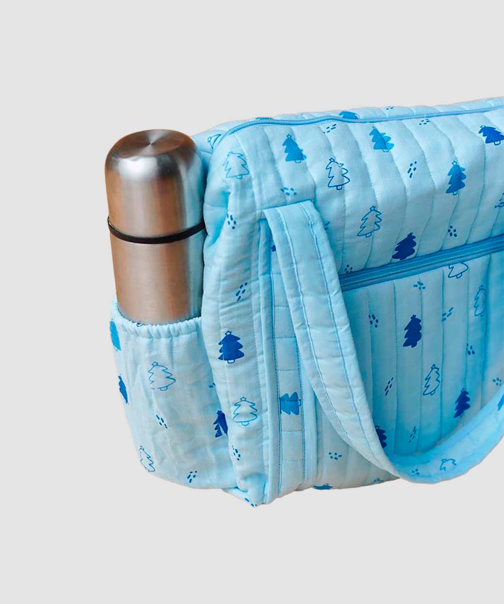 Muslin Diaper Bag - 40X28X14CM - Blue Fir Tree