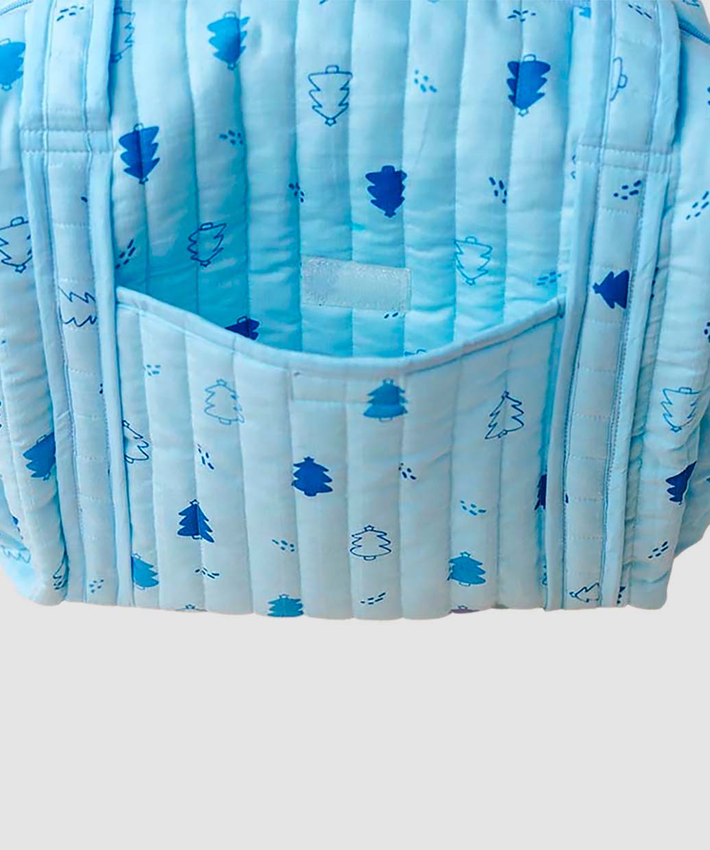 Muslin Diaper Bag - 40X28X14CM - Blue Fir Tree
