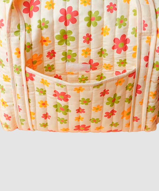 Muslin Diaper Bag - 40X28X14CM - Vanilla Petals