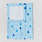 Poplin Cotton Dohar (Mattress Protector/Receiving Sheet) - Blue Fir Tree