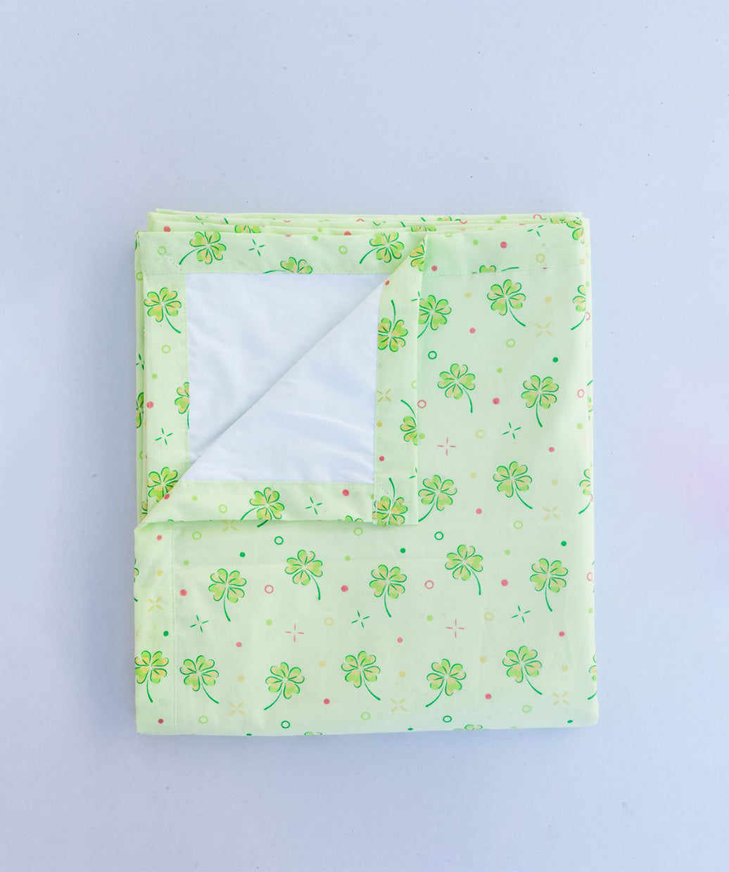 Poplin Cotton Dohar (Premium Bed Protector) - Fluo Green Buttercup