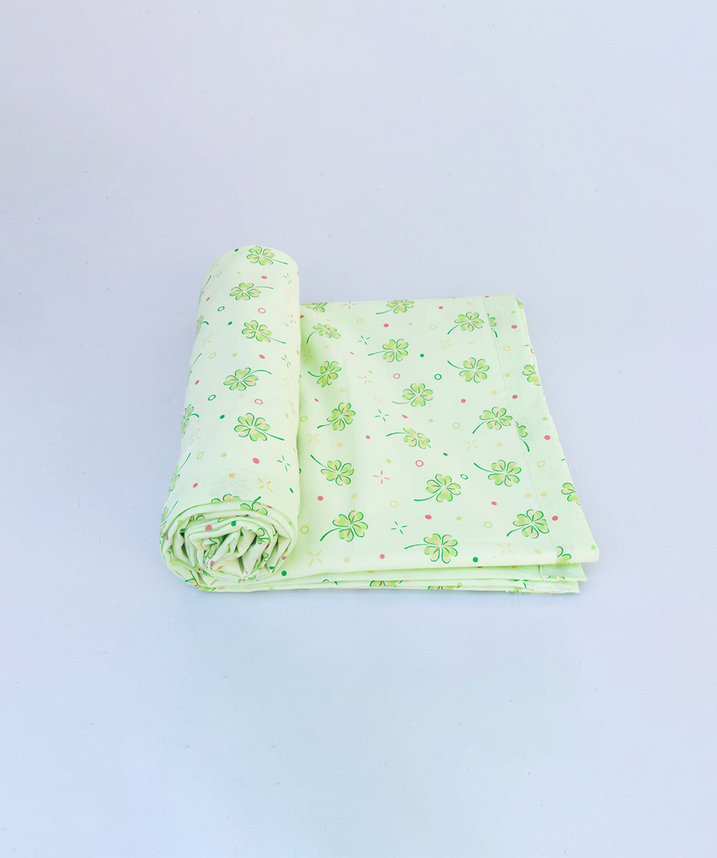 Poplin Cotton Dohar (Premium Bed Protector) - Fluo Green Buttercup