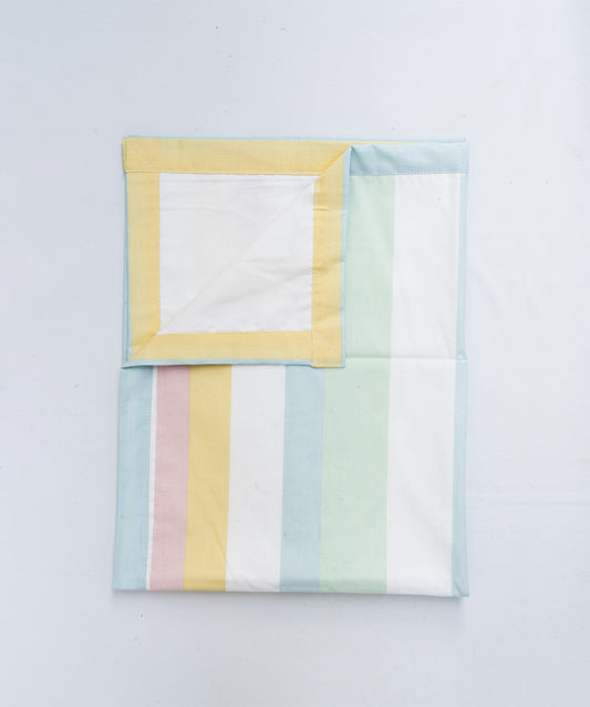 Poplin Cotton Dohar (Premium Bed Protector) - Multicolor Stripes
