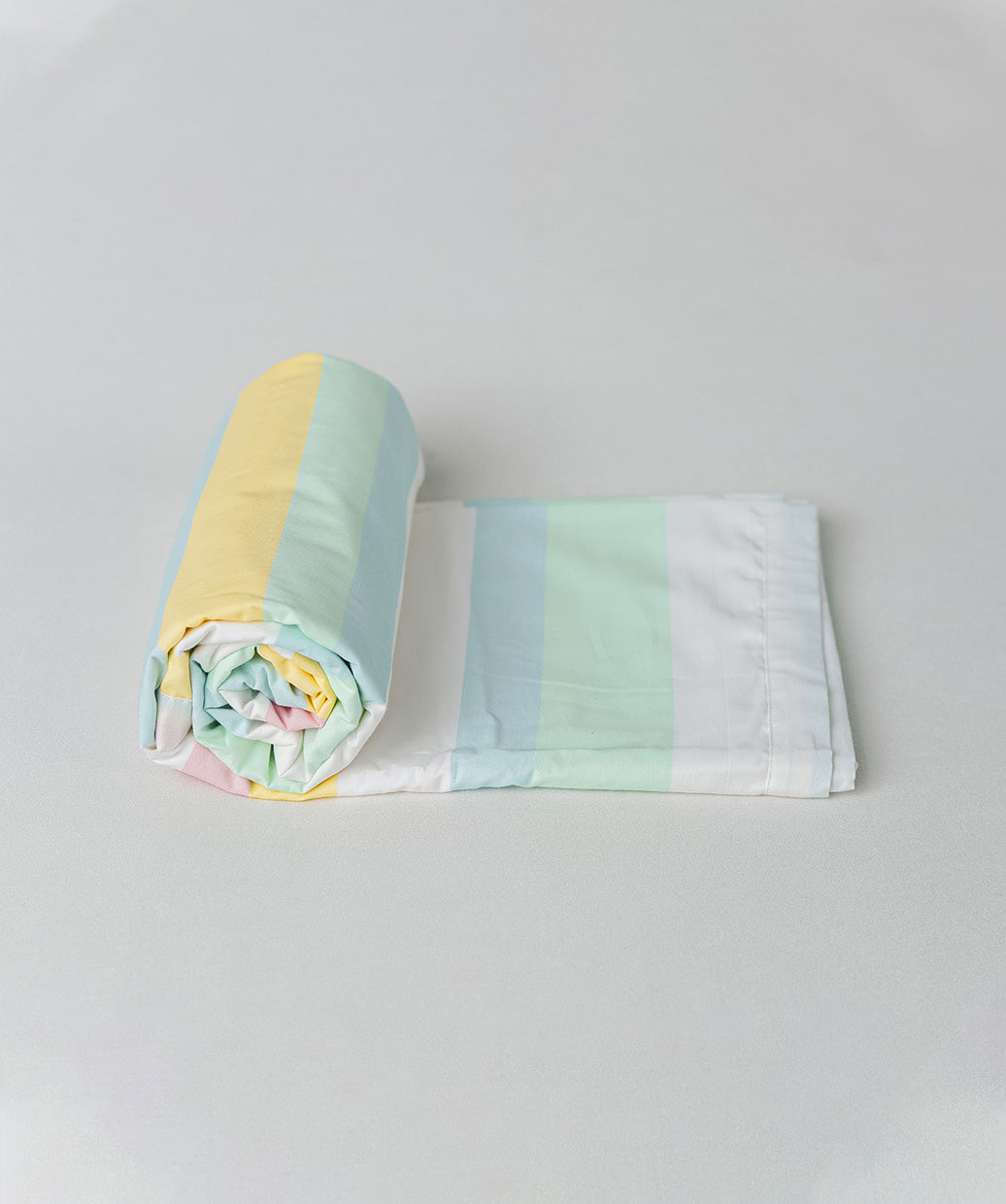 Poplin Cotton Dohar (Premium Bed Protector) - Multicolor Stripes
